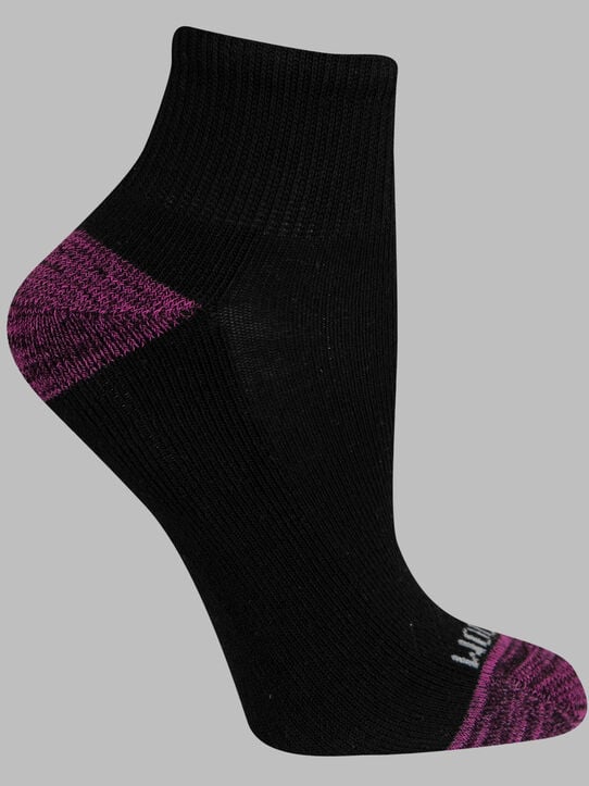 Women's Sport Ankle Cush Sock, 10 Pack BLACK ASSORTED