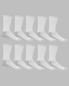 Men's Fruit of the Loom® Workgear™ Crew Socks,  10 Pack, Size 6-12 SWEATSHIRT GREY/BLACK