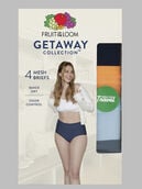 Women's Fruit of the Loom Getaway Collection™, Cooling Mesh Brief Underwear, Assorted 4 Pack Assorted 2