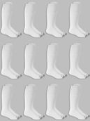 Men's Dual Defense® Tube Socks White, 12 Pack, Size 6-12 WHITE