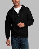 Eversoft® Fleece Full Zip Hoodie Sweatshirt, 1 Pack Black