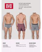BVD Men's Assorted Boxer Brief, 4 Pack ASSORTED