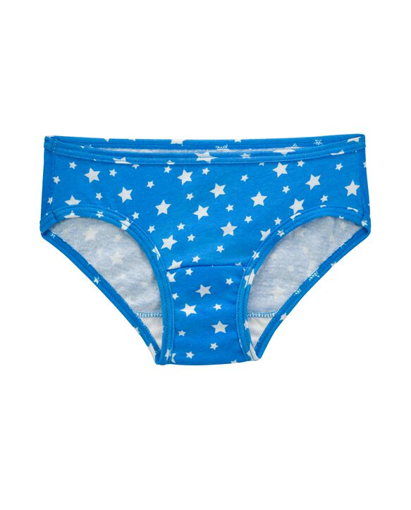 Girls' Assorted Cotton Hipster, 14 Pack Printed Stars/Dashes Assortment