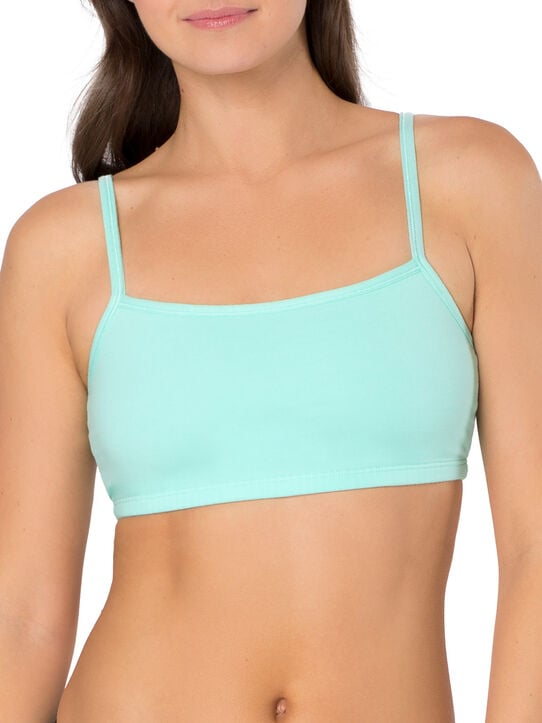 Women's Strappy Sports Bra, 3 Pack MINT CHIP/ WHITE/GREY HEATHER