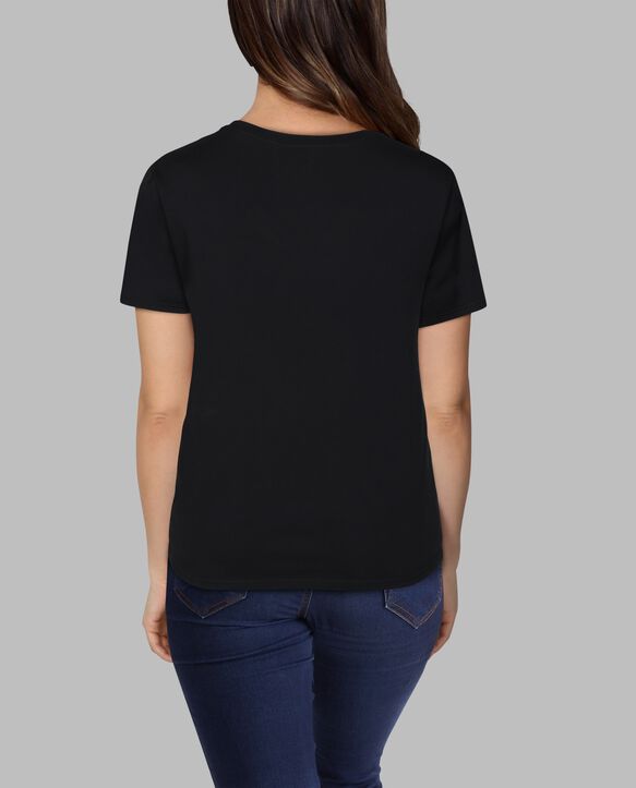 Women's Crafted Comfort Artisan Tee™ V-Neck T-Shirt Black Ink