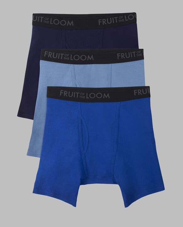 Men's Breathable cotton Micro-Mesh Boxer Briefs, Assorted 3 Pack Assorted