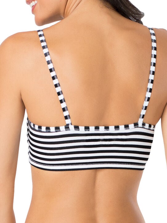 Women's Strappy Sports Bra, 3 Pack SKINNY STRIPE/ BLACK/ RED HOT