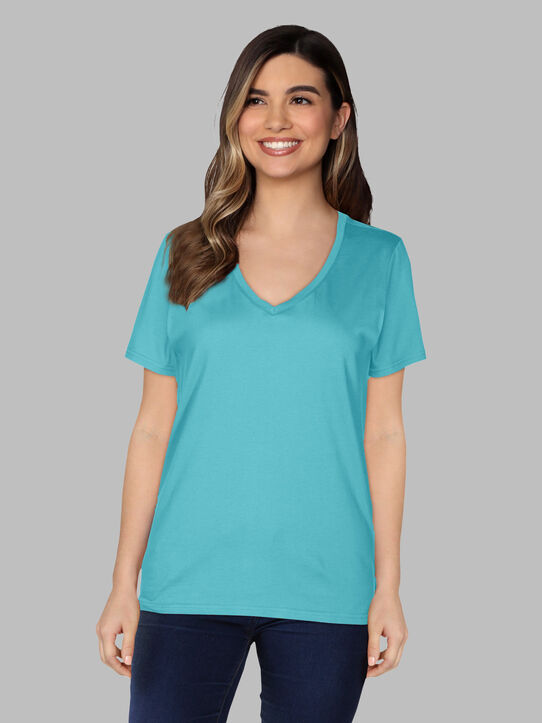 Women's Crafted Comfort Artisan Tee™ V-Neck T-Shirt Seabreeze