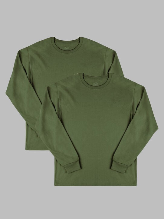 Men's 2 Pack Long Sleeve T-shirt Military Green