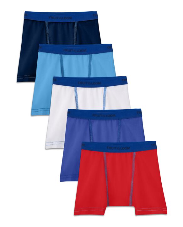 Toddler Boys' Cotton Stretch Boxer Briefs, 5 Pack