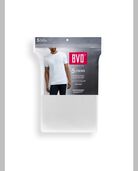 BVD Men's White Cotton Crew T-Shirt, 5 Pack WHITE