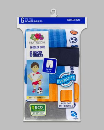 Toddler Boys' Eversoft® Boxer Briefs, Assorted 6 Pack 