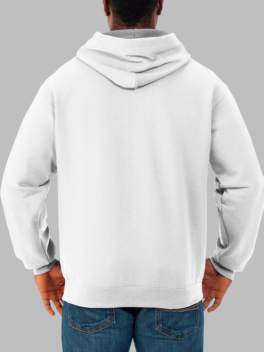 Men's Supersoft Fleece Hoodie Sweatshirt, Extended Sizes White