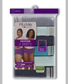 Women's Plus Fit for Me® Heather Brief Panty, Assorted 6 Pack Assorted