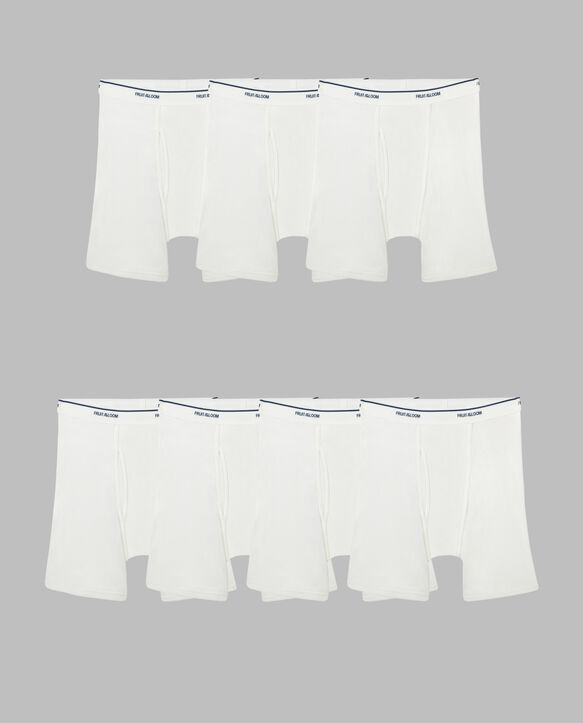 Men's CoolZone® Fly Boxer Briefs, White 7 Pack White