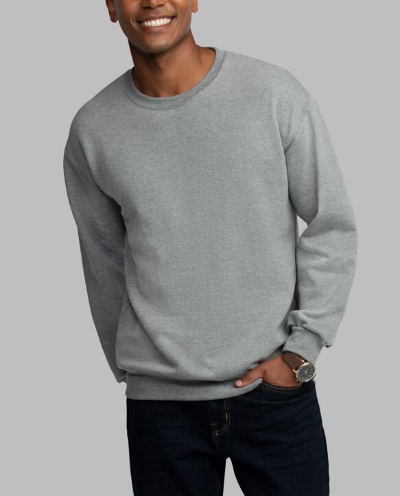 Eversoft® Fleece Crew Sweatshirt, Extended Sizes Grey Heather