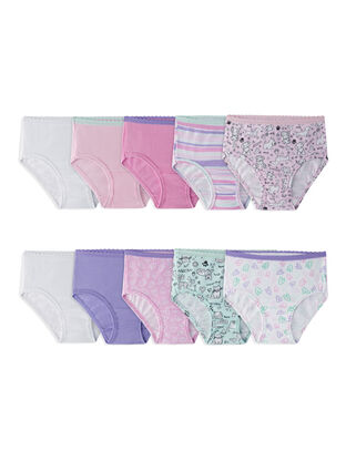 Toddler Girls' Eversoft® Brief Underwear, Assorted 10 Pack 