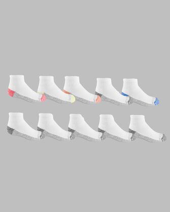 Boys' Cushioned Ankle Socks Pack, 10 Pack, Size 9-2.5 