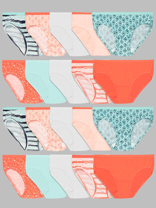 Girls' Eversoft® Hipster Underwear, Assorted 20 Pack 