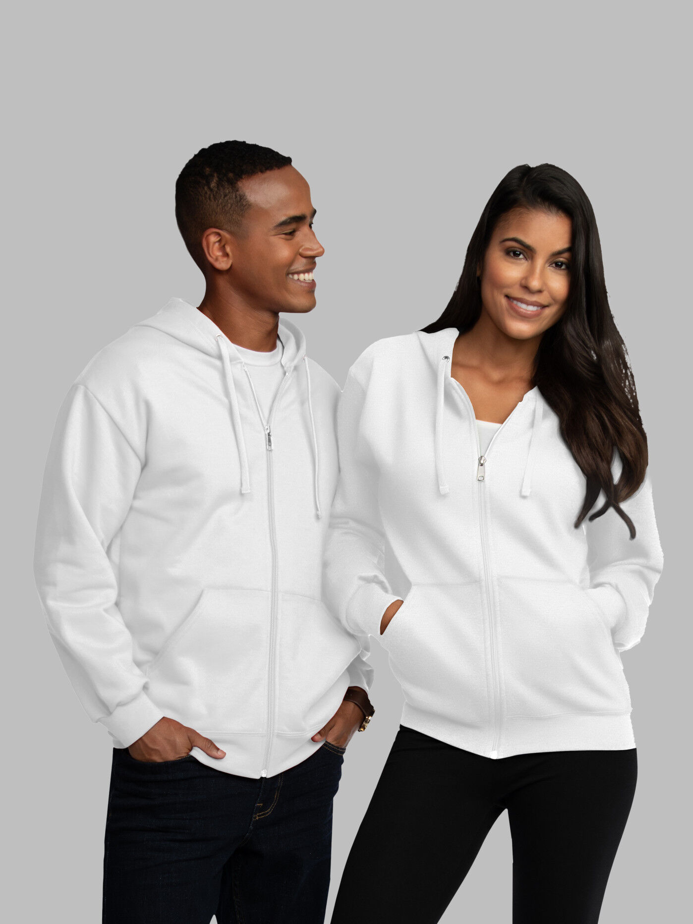 EverSoft Fleece Full Zip Hoodie Jacket Fruit of the Loom