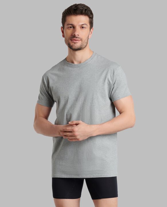 Men's Premium Undershirt, Black and Grey 4 Pack Black and Gray
