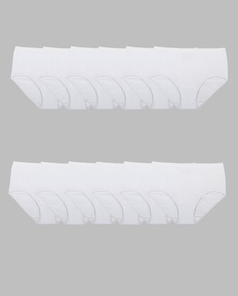 Women's Brief Panty, White 12 Pack 