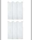 BVD Men's White Cotton A-Shirt, 6 Pack 