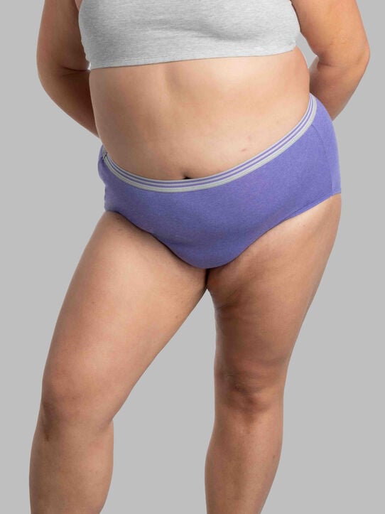 Women's Plus Fit for Me® Heather Brief Panty, Assorted 6+2 Bonus Pack