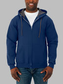 Men's Supersoft Fleece Full Zip Hoodie Sweatshirt, Extended Sizes J Navy