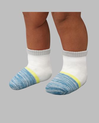 Baby Breathable Socks, Blue/Green 10 Pack 