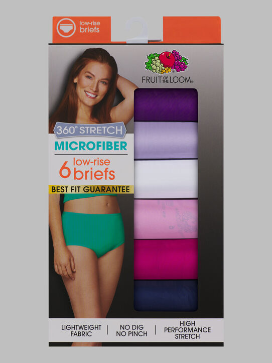 Women's Microfiber Brief Panties, 6 Pack