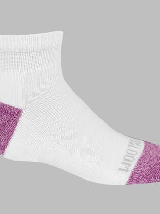 Girls' Sport Ankle Socks White, 10 Pack 