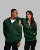 Eversoft® Fleece Full Zip Hoodie Sweatshirt, Extended Sizes, 1 Pack Green