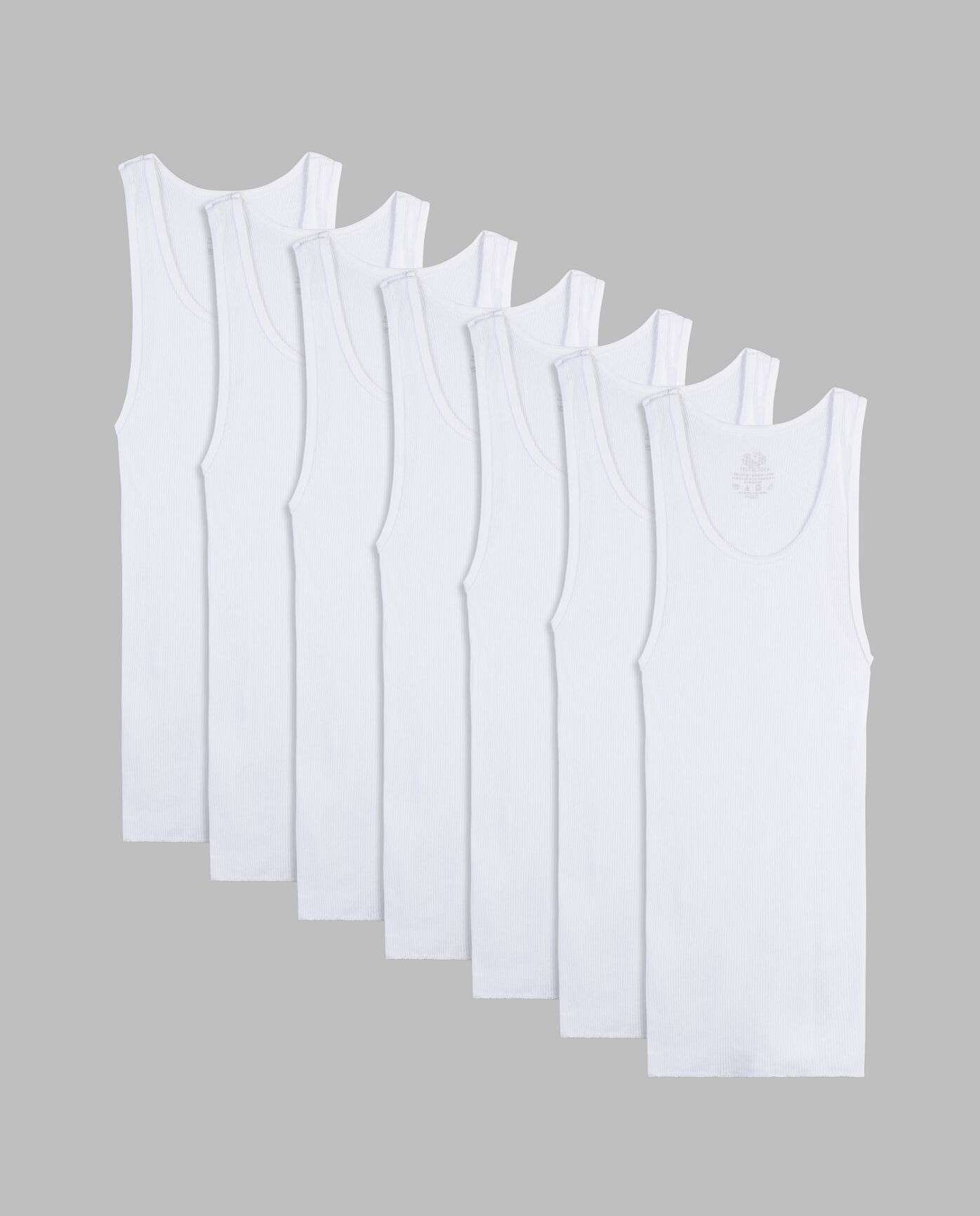 Boys' Cotton A-Shirt, White 7 Pack White