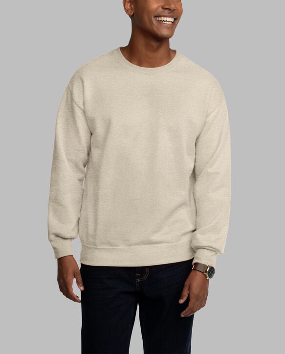 Eversoft® Fleece Crew Sweatshirt, Extended Sizes Khaki Heather