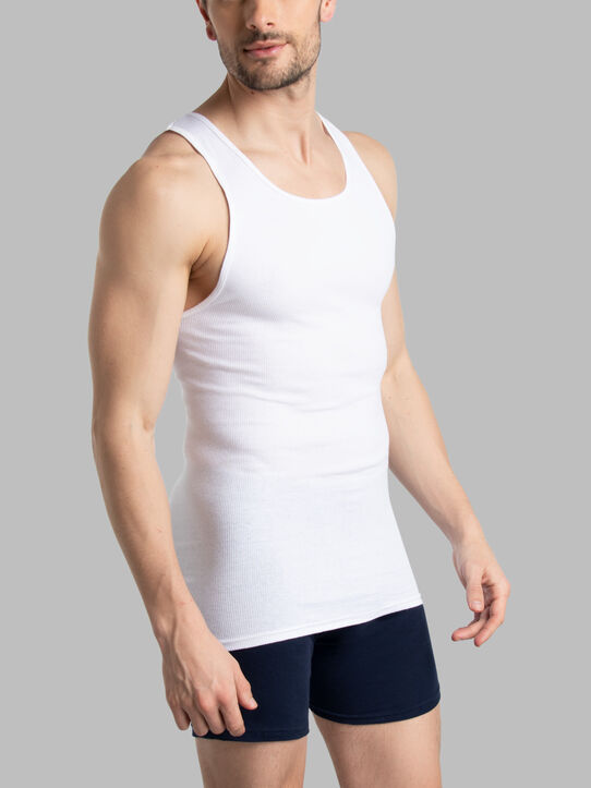Men's A-Shirt, White 10 Pack White