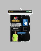 Men's Short Sleeve Workgear™ Pocket T-Shirt, Black 3 Pack Assorted