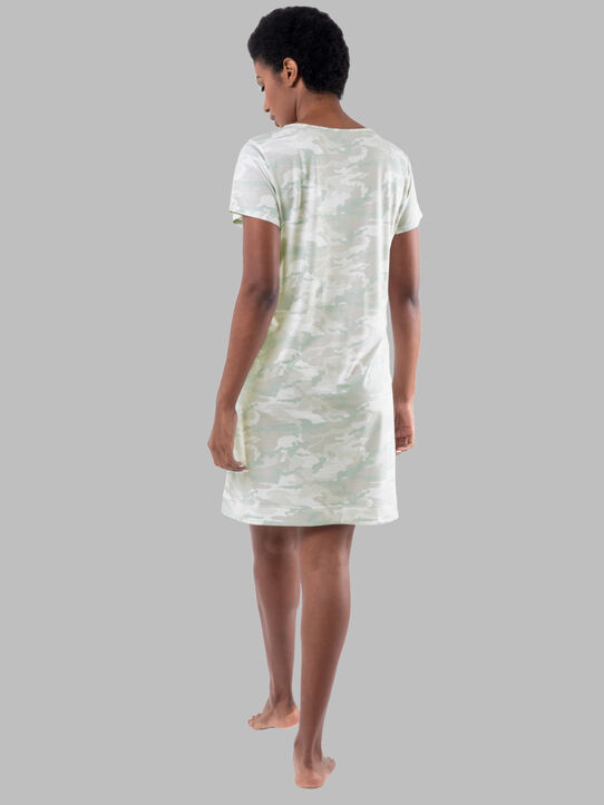 Women's Soft & Breathable Pajama Sleepshirt WARM GREY CAMO