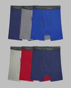 Men's Eversoft® CoolZone® Fly Boxer Briefs, Extended Sizes, Assorted 6 Pack Assorted