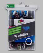 Boys' Fashion Briefs, Assorted Print and Solid 5 Pack ASSORTED