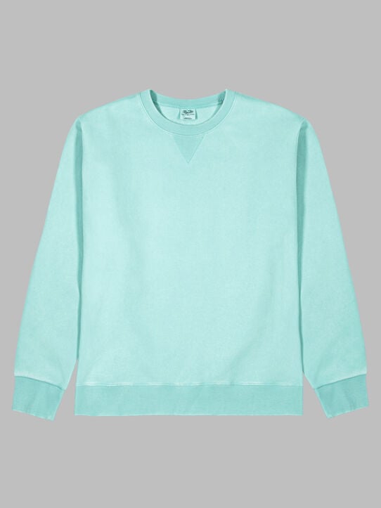 Fruit of the Loom Garment Dyed Crew Sweatshirt Cascade Green