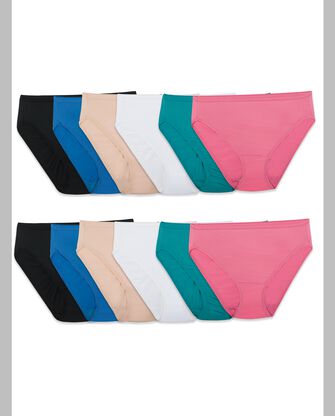 Women's Microfiber Hi-Cut Panty, Assorted 12 Pack ASSORTED