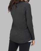 Women's Essentials Long Sleeve Scoop Neck T-Shirt Black Heather