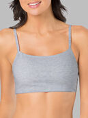 Women's Strappy Sports Bra, 3 Pack BLACK/WHITE/HEATHER GREY