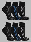 Women's Coolzone Ankle Sock, 6 Pack BLACK MULTI