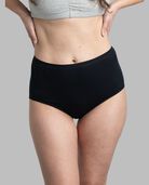 Women's Cotton Brief Panty, Assorted 6 Pack BLACK