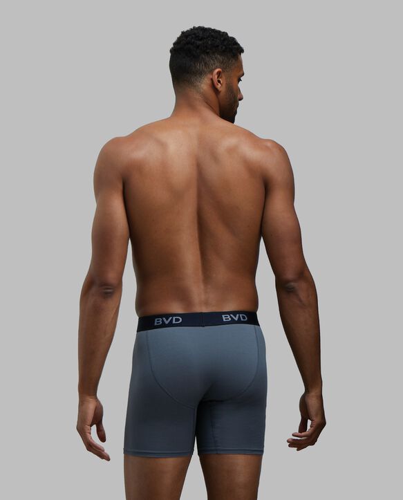 BVD® Men's Cotton Stretch Boxer Briefs, Assorted 3 Pack Assorted