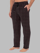 Men’s Fleece Sleep Lounge Pant BLACK RED/WHITE STRIPE