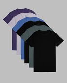Men's Short Sleeve Crew T-Shirt, Extended Sizes Assorted 6 Pack Assorted
