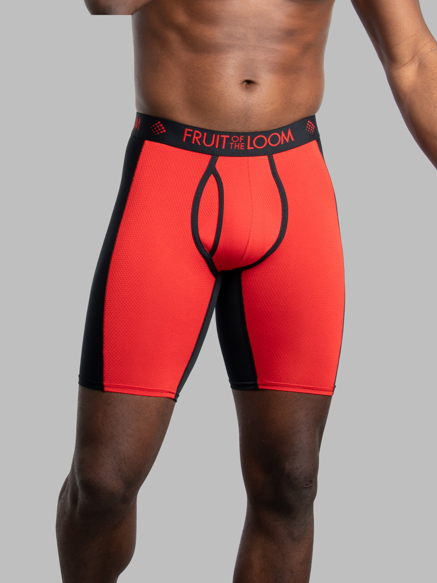 Fruit of the loom select men's breathable online performance long leg boxer briefs
